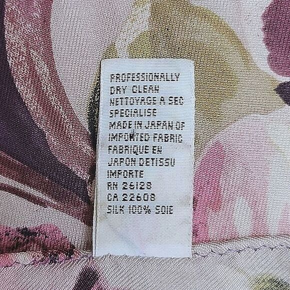 Vtg Talbots silk blush floral print scarf - Picture 4 of 8